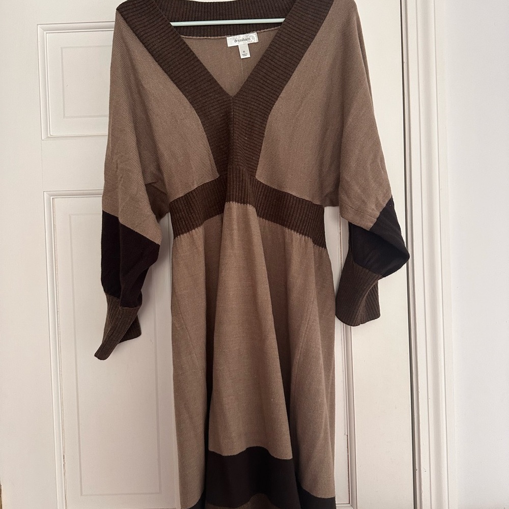 Dress barn xl  Brown and Tan Knit Dress. End of season sale